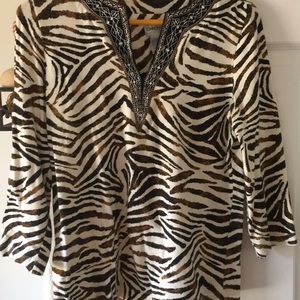 Chico’s Size 0 Top with 3/4 length Sleeves